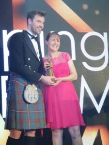 Christine Aplin receiving her LUCA Christine Aplin receiving her LUCA