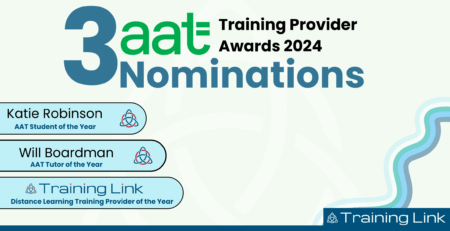 We've been shortlisted for 3 awards at the AAT Training Provider Awards