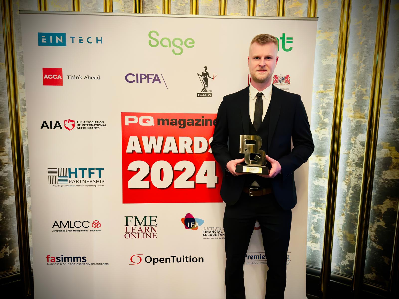 WIll Boardman - winner of the Editor's Special Award at the PQ Awards 2024